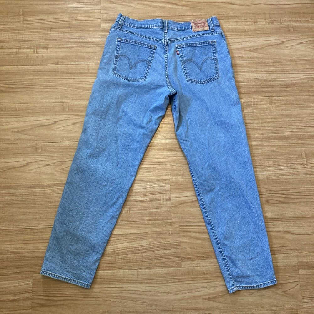 Levis Womens 14M Blue 550 Relaxed Tapered Leg Denim Jeans Mom Retro Classic 90s - Picture 9 of 9
